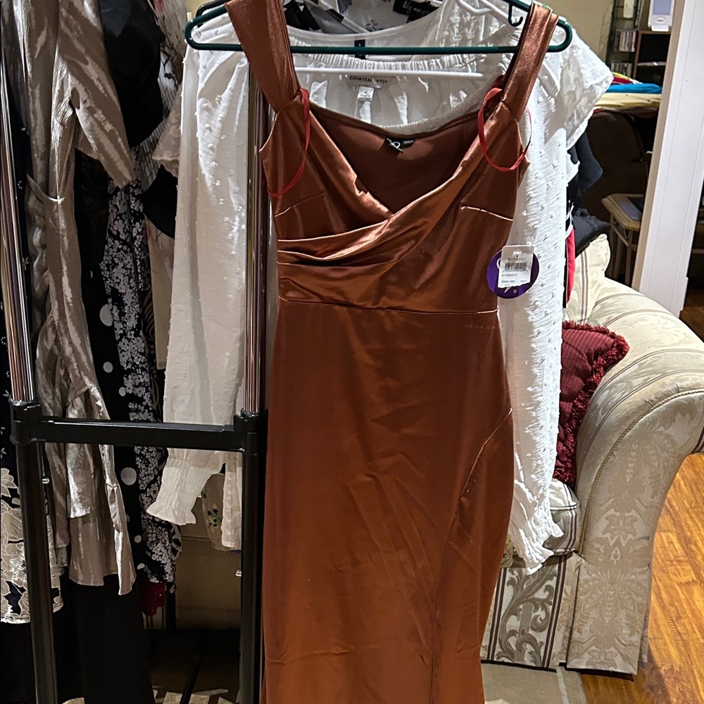 Windsor Copper Midi Dress
